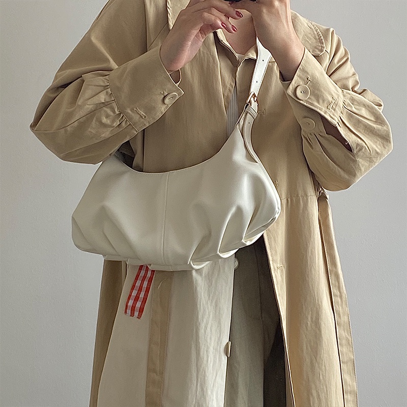 Túi đeo chéo vai mềm đơn giản phong cách retro cho nữ