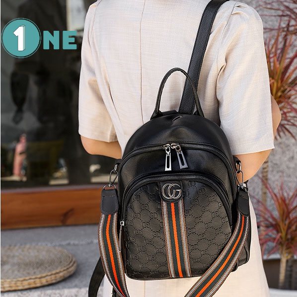 Balo Nữ Da GC In Họa Tiết Thời Trang Cao Cấp Hàn Quốc Unisex Full Tag Mac