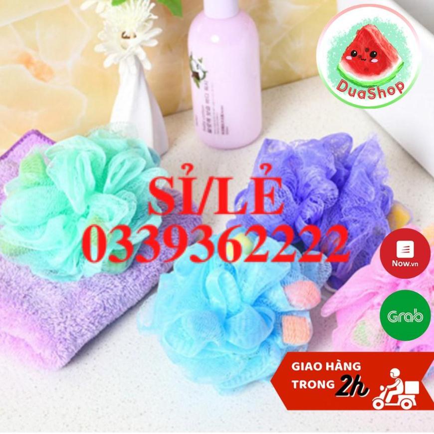 [ HAIANHSHOP ] Bông tắm size 10*10cm (18cm tính cả chiều dài dây) Duashop &gt;