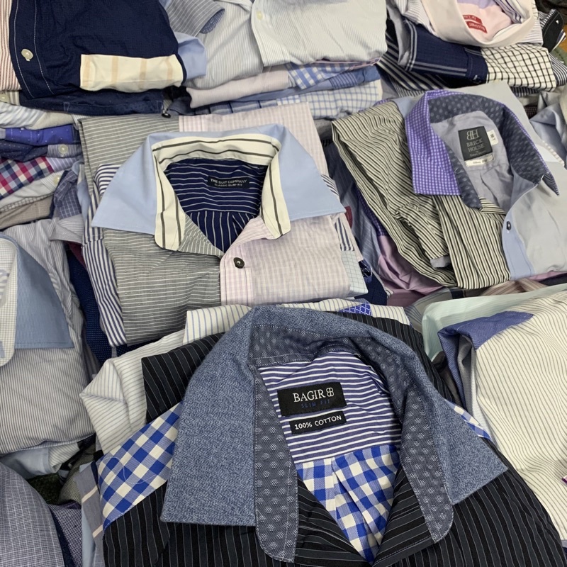 Áo Sơ Mi Nam Nữ Dài Tay Cổ Đức Phối Màu Unisex COOPER & STEWART Hàng Xuất Dư Xịn Cao Cấp