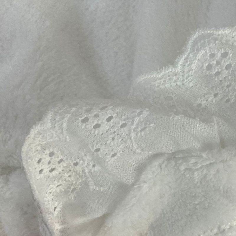 Quần Short Nhung Phối Ren Màu Trơn Giữ Ấm Mùa Đông Phong Cách Lolita Dành Cho Nữ