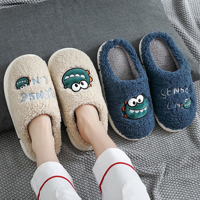 Dép cotton đi trong nhà đế dày chống trượt thời trang mùa đông cho nam giới | BigBuy360 - bigbuy360.vn