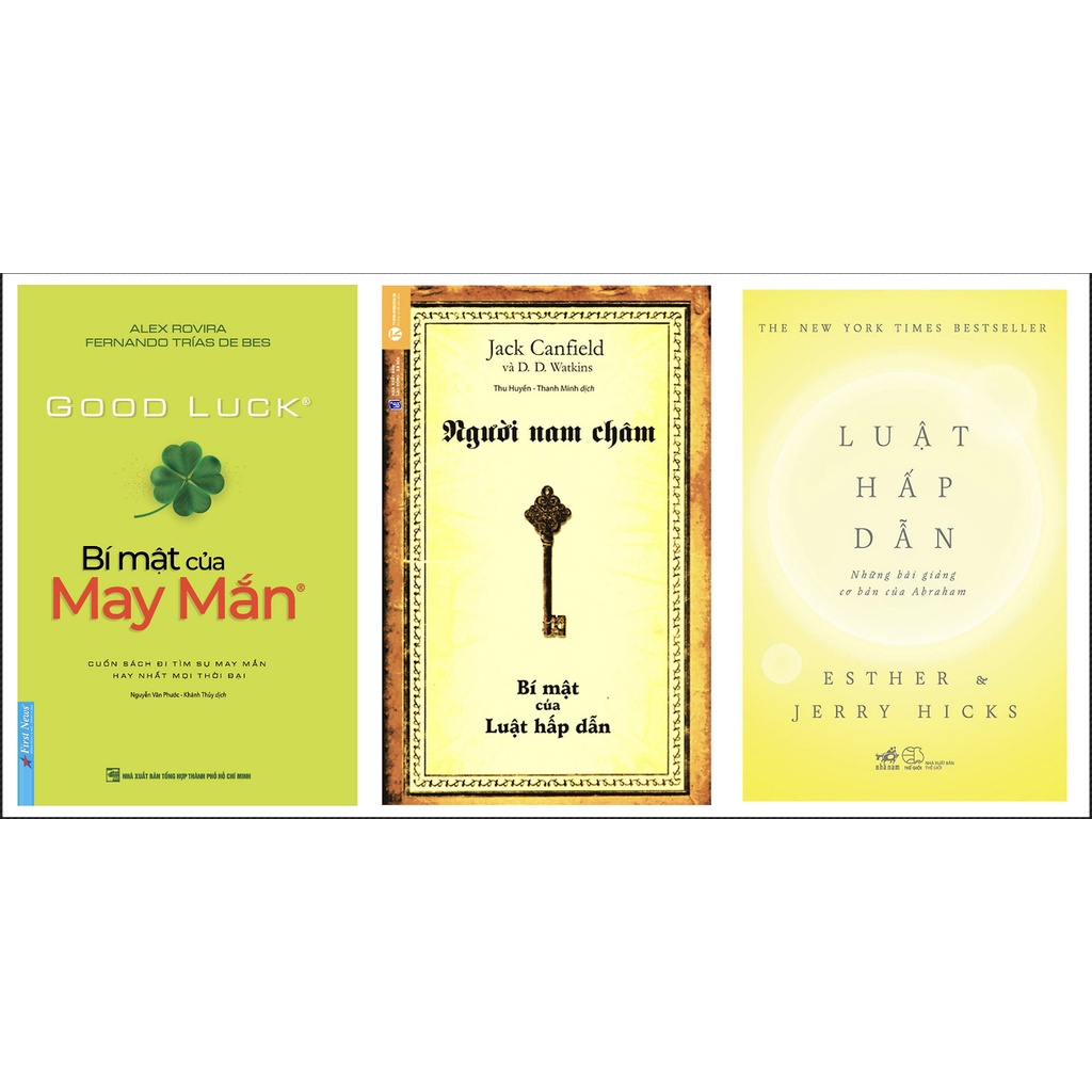 Sách Combo ba cuốn: Bí mật của may mắn+luật hấp dẫn+ Người nam Châm( trọn bộ)