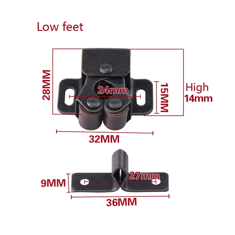 Bộ phụ kiện kẹp cửa tủ bằng đồng