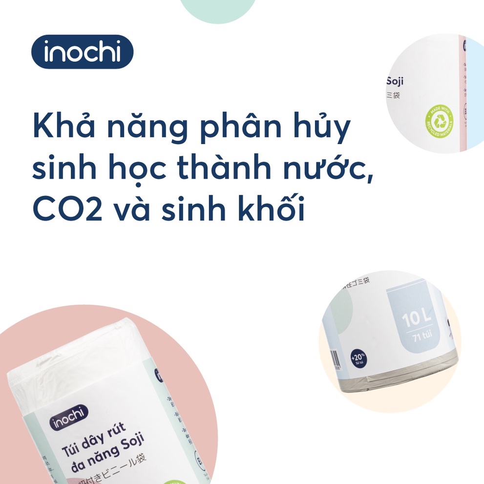 Túi rác tự huỷ Soji 10l - 25L - 50L - Chính hãng Inochi, tiêu chuẩn nhật bản