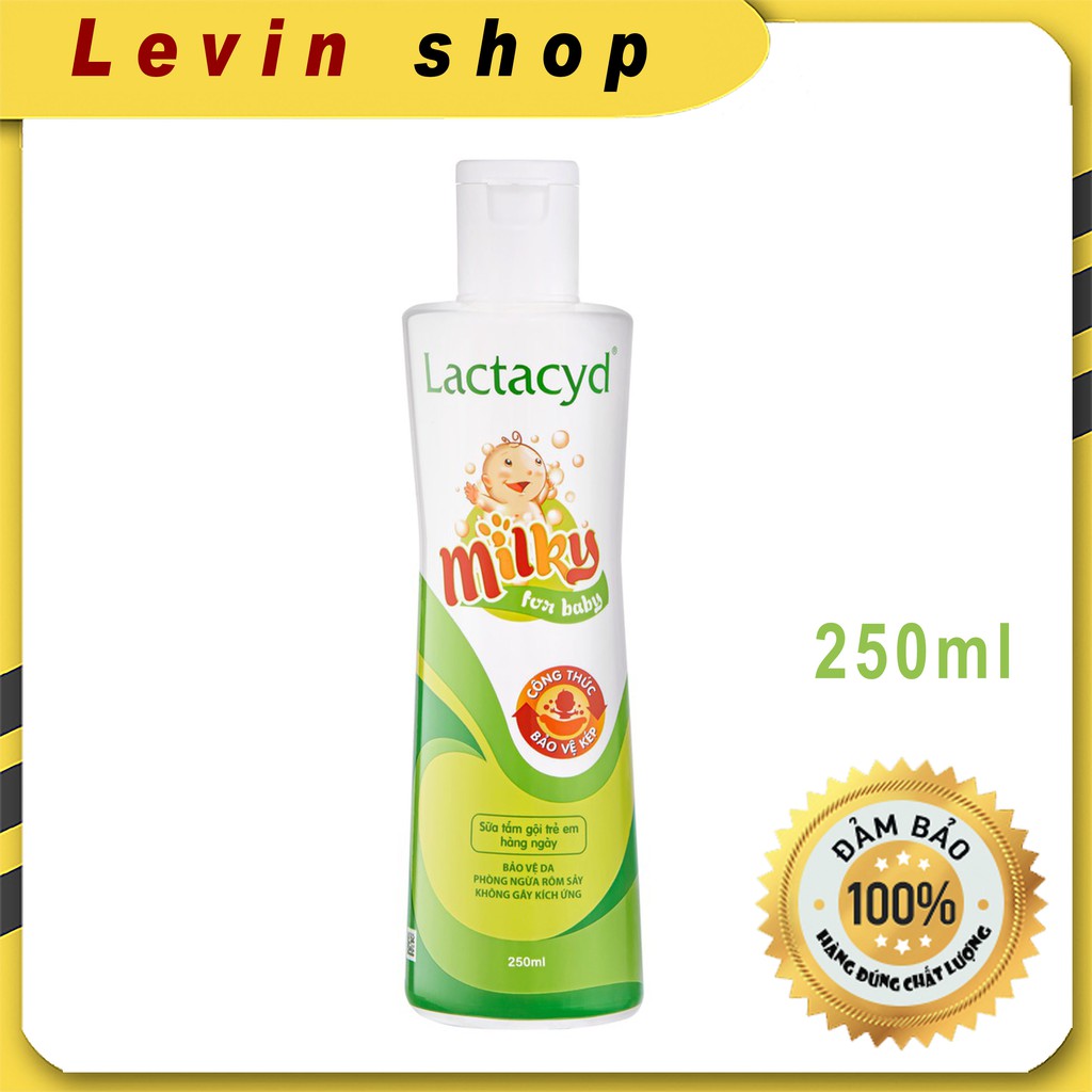 [Gía tốt] [Chính hãng] Sữa tắm gội trẻ em Lactacyd Milky 250ml