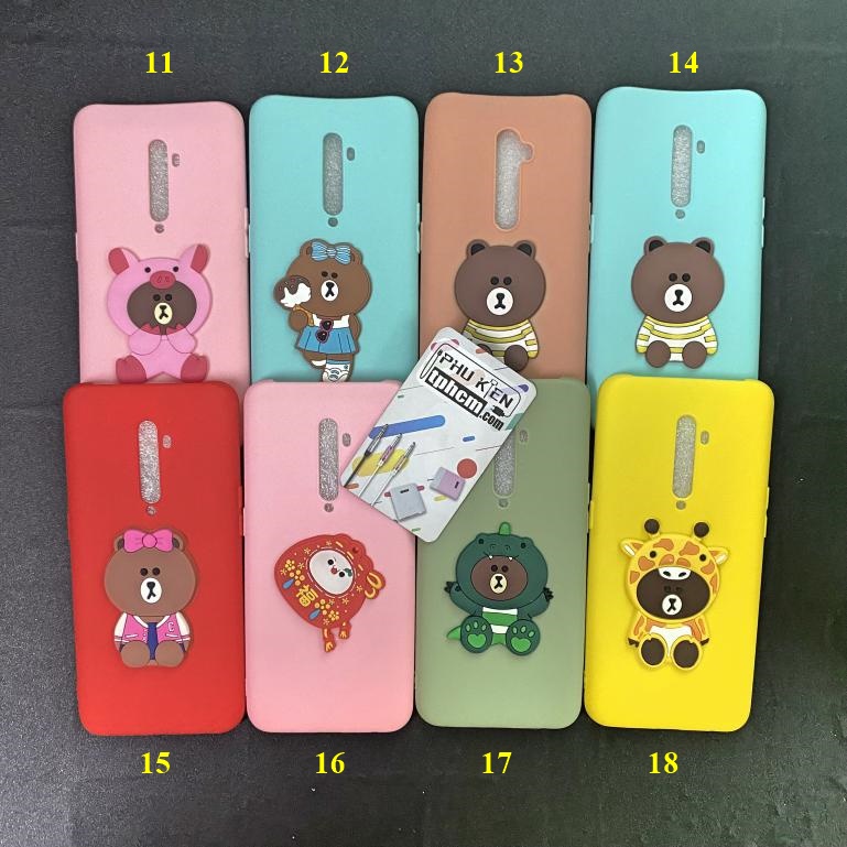 Ốp lưng Oppo Reno 2 hình Gấu Nâu