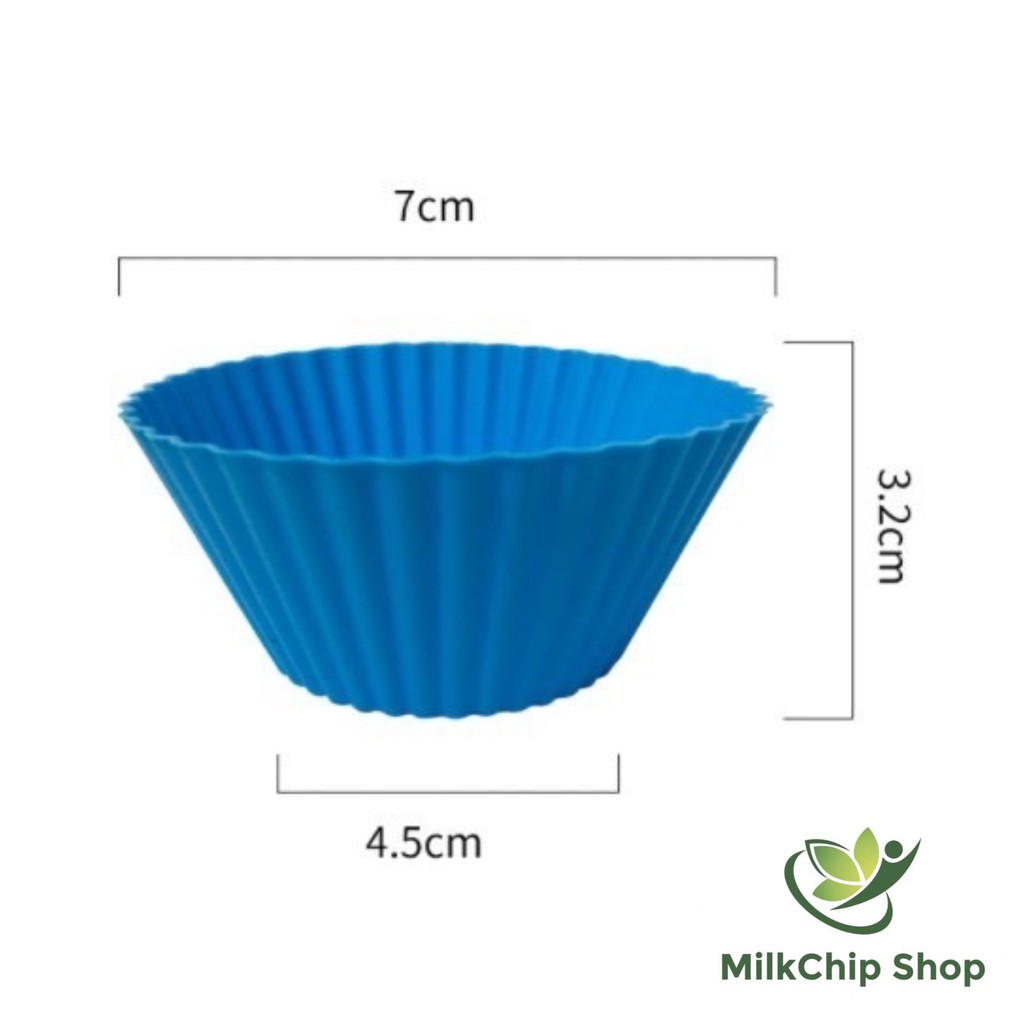 Khuôn làm bánh bông lan, cupcake, muffin bằng silicon chịu nhiệt đường kính 7cm C001