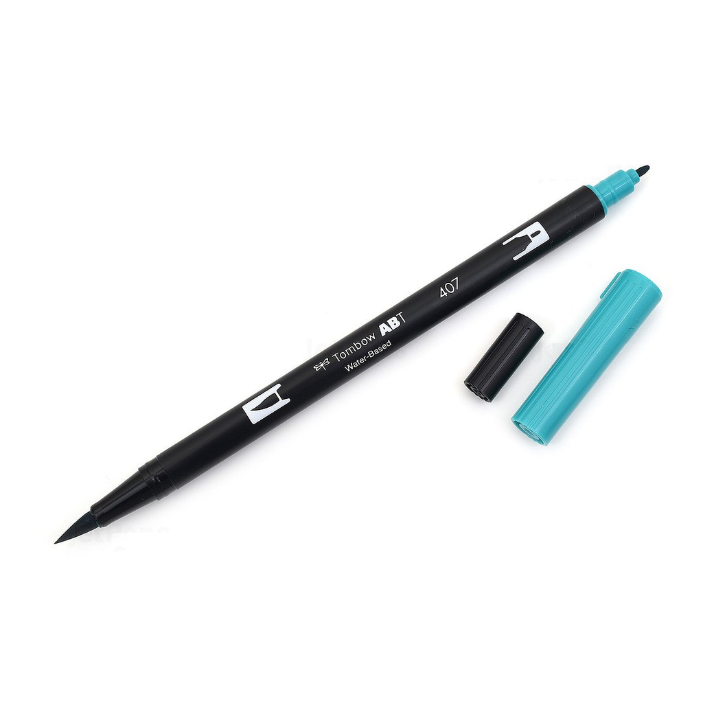 Bút lông cọ hai đầu Tombow ABT Dual Brush Pen - Brush/ Bullet - Tiki Teal (407)