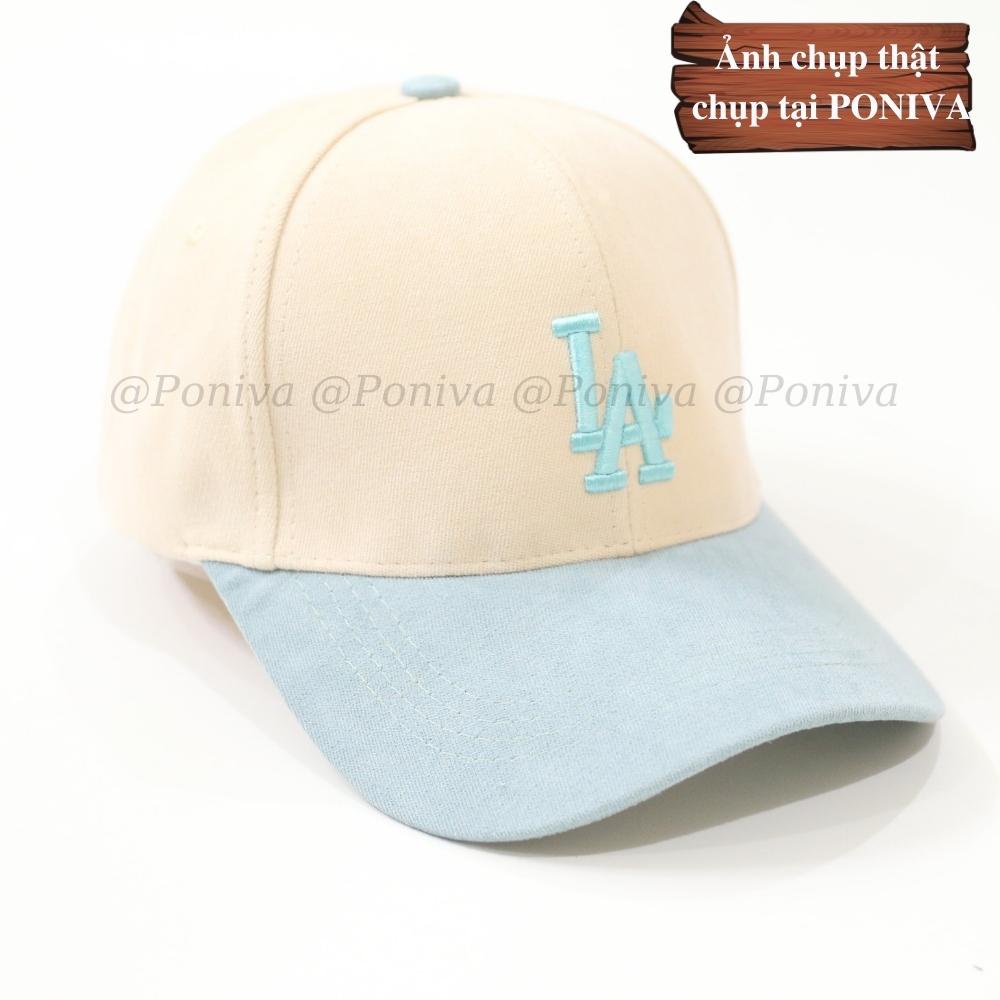 Mũ lưỡi trai ❤️ Nón kết thêu chữ L,A phối màu chất nhung mịn form unisex phong cách Ulzzang Thời trang PONIVA siêu hot