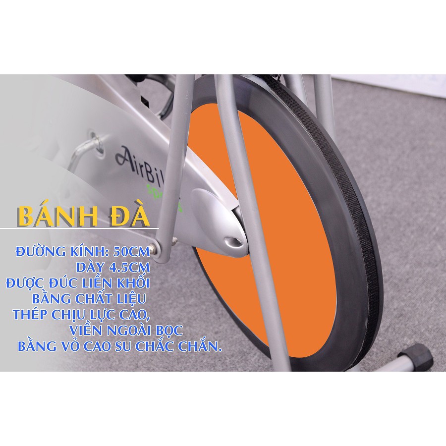 [Nhập Mã LETH133 giảm ngay 50.000đ]Xe đạp tập AIR BIKE MK77 + Tặng bộ 3 máy massage xung điện EMS