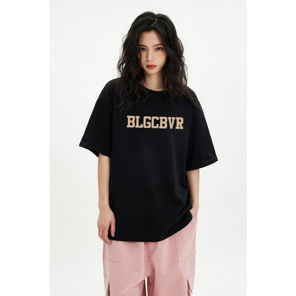 NUZIRO Áo Thun Dáng Rộng In Hình Cá Tính Phong Cách Hàn Quốc