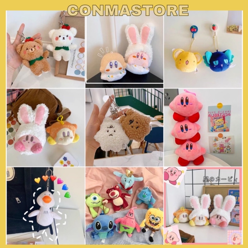 Móc khoá nhồi bông cute xinh xắn đáng iu 💛🐰🎀 Siêu nhiều hình 🍓🌈