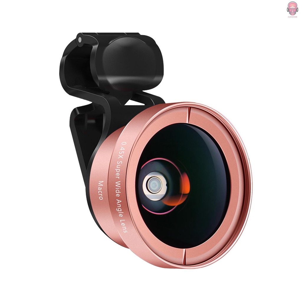 AUDI   Cell Phone 2 in 1 Clip-on Camera Lens Kit 0.45X Wide Angle and 12.5X Macro Lens for Smartphone
