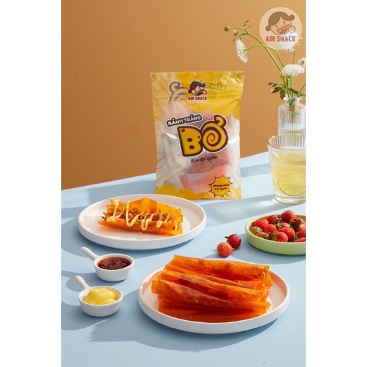BÁNH TRÁNG BƠ ABI KÈM 1 TÚI BƠ ĐƠN HÀNG 5 BỊCH BẤT KỲ TẶNG 1 MÓC KHOÁ CUTE