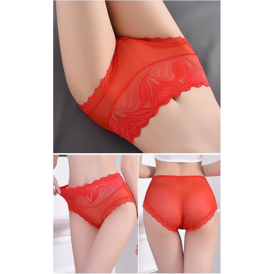 [ Rẻ Vô Địch] Quần Lót Ren 518 Lưng Cao, Chất Ren Lưới Xuyên Thấu Sexy, Mỏng Nhẹ, Mềm Mát, Siêu Co Dãn