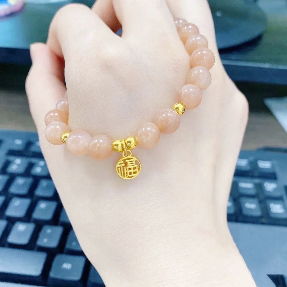 Vòng đeo tay MANYUE thiết kế chuỗi hạt đá nhân tạo thời trang xinh xắn dành cho nữ