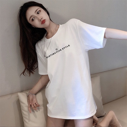 Áo thun 3158 cotton khô nữ form rộng chất dày quảng châu Distin ctive style NH4