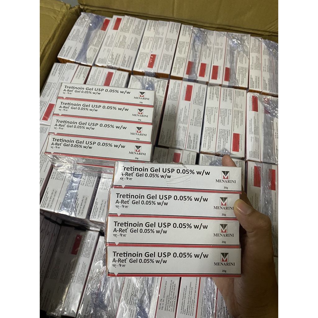 [Hàng Sẵn] Tretinoin Aret 0.1% - 0.05% - 0.025% gel (20g) giảm mụn, chống lão hóa, tre tretinol Ấn Độ