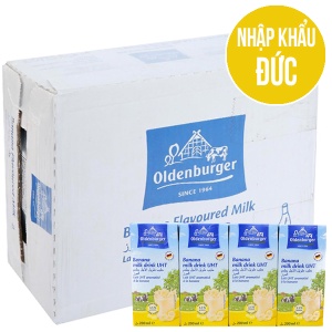 1 thùng Sữa Tươi Olden burger Banana 24 hộp 200ml - Nhập khẩu Đức - Chuẩn Âu - Date 09.22
