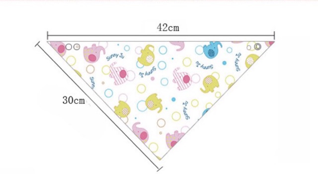 Khăn yếm quảng cổ có cúc 100% cotton 2 lớp