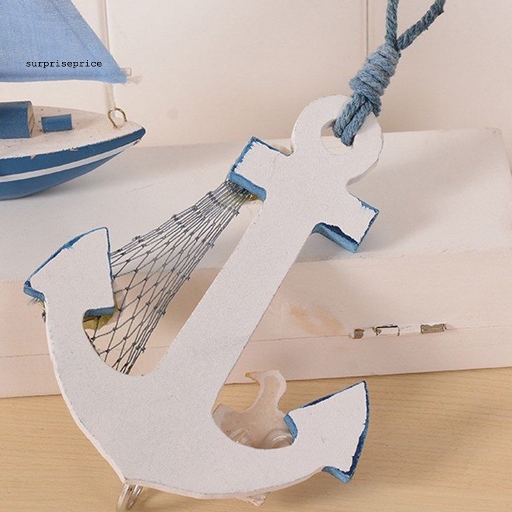 Móc treo tường hình mỏ neo bằng gỗ có nhiệt kế