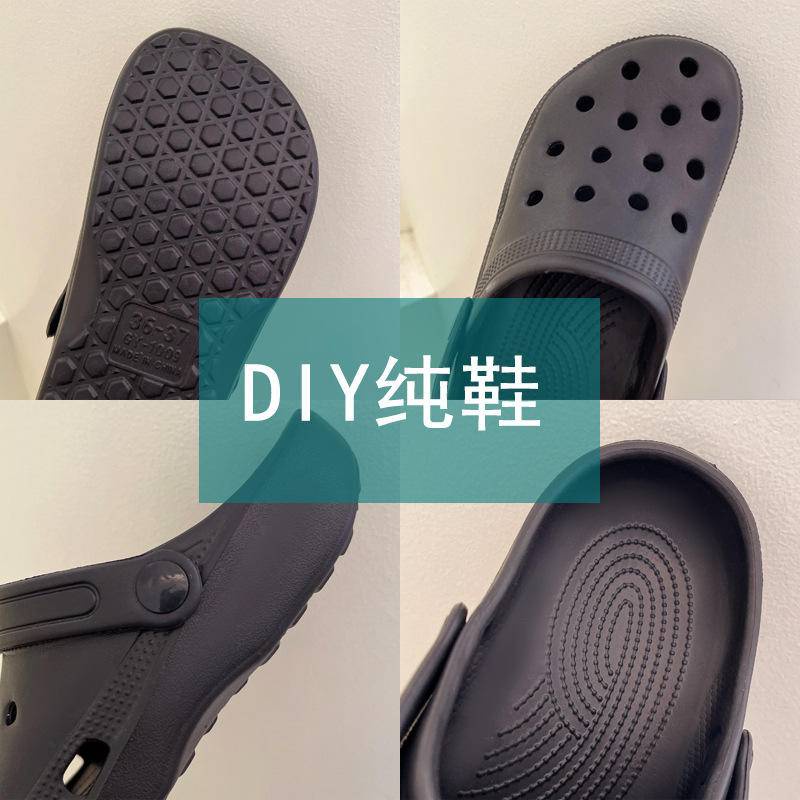 crocs sticker Dép Sandal Nữ Đế Bệt Mẫu Mới 2022shoes sticker Accessories Stickers Sandals Shoe Decoration