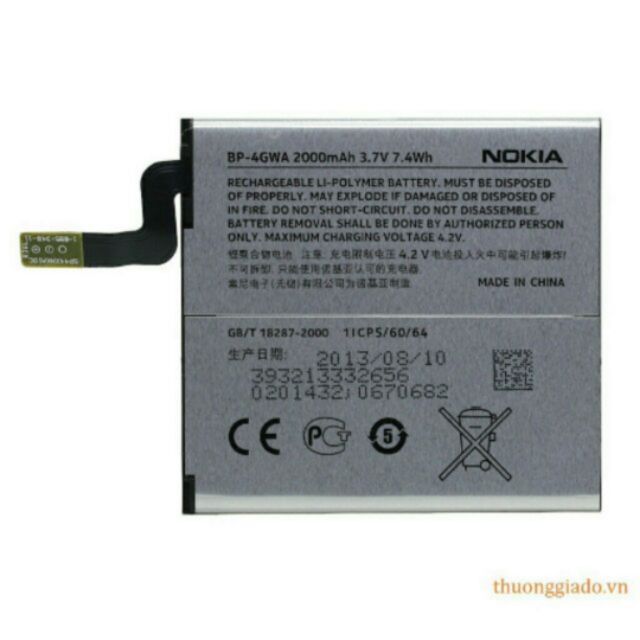 Pin xịn Nokia Lumia 625 / 720 bảo hành 6 tháng