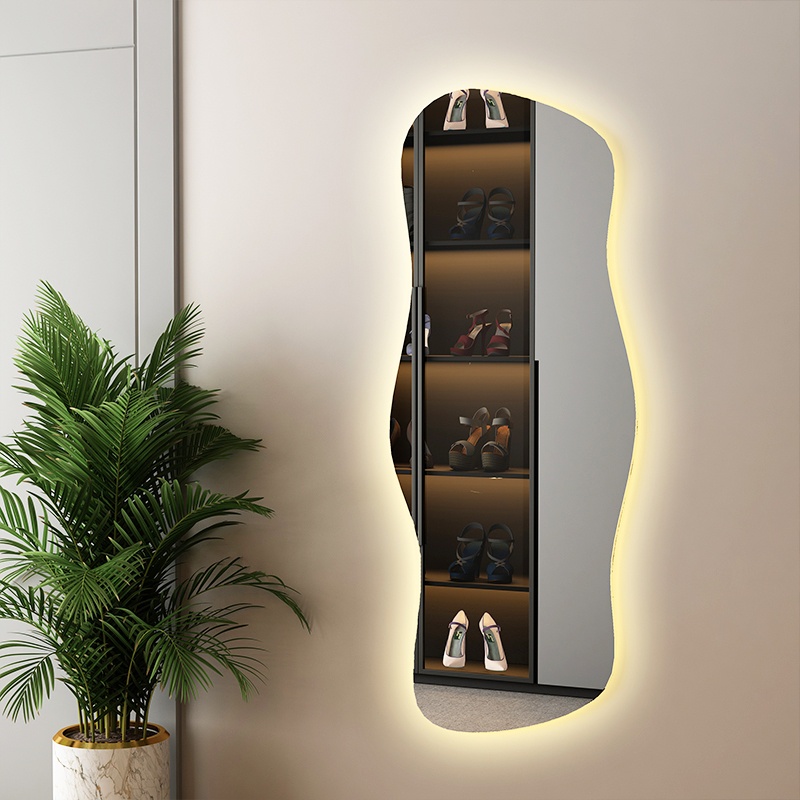 Gương toàn thân led cảm ứng cao cấp hình củ lạc VUADECOR kích thước 80x180cm