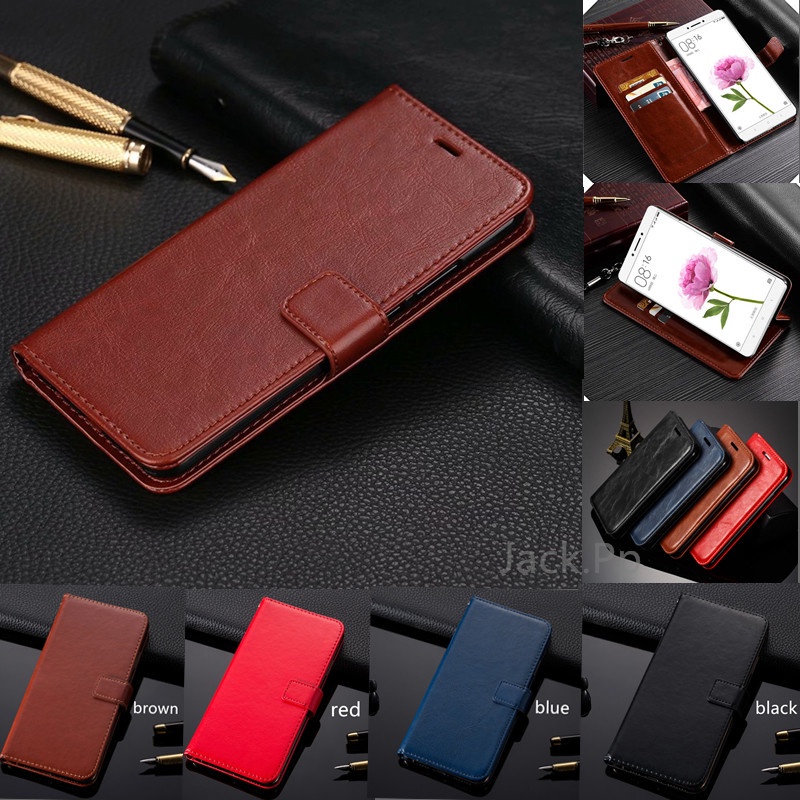 Bao da PU điện thoại nắp lật kèm ngăn đựng thẻ cho Samsung Galaxy S5 S6 S6Edge S7 S7Edge S8 S8 Plus S9 S9 Plus S10 S10E S10Plus