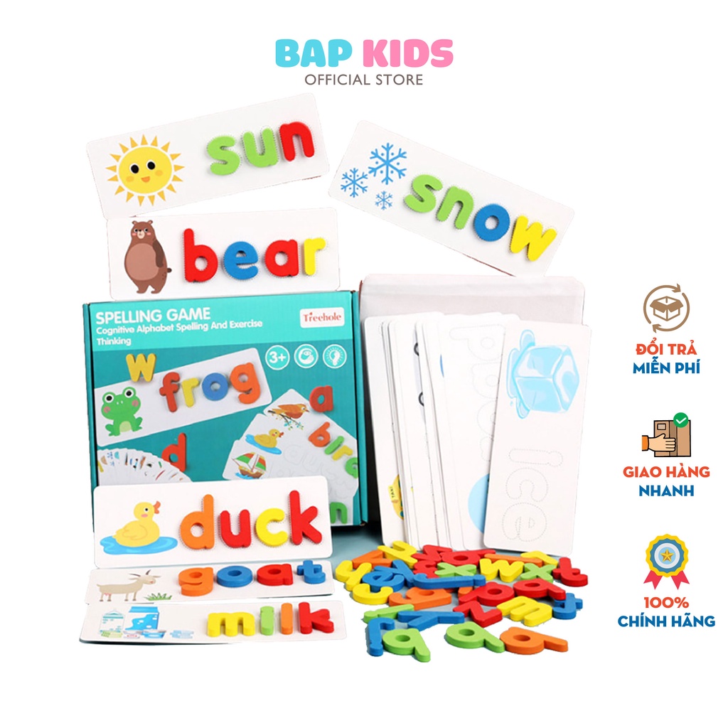 Bộ Học Tiếng Anh 52 chủ đề sáng tạo dễ hiểu, Đồ chơi giáo dục BAPKIDS