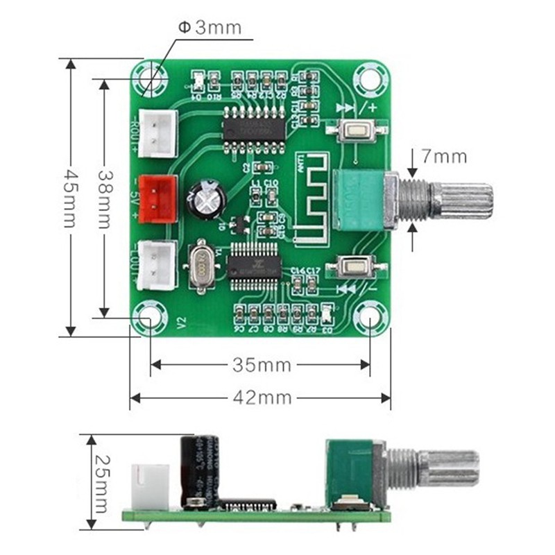 [New]XH-A158 Ultra Clear Bluetooth 5.0 Power Amplifier Board Pam8403 Small Power DIY Wireless Speaker Amplifier Board 5Wx2