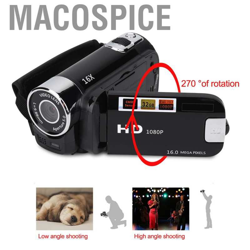 Macospice HD 1080P Digital Video Camera 16X ZOOM WiFi Camcorder DV Support 32G Memory Card | BigBuy360 - bigbuy360.vn