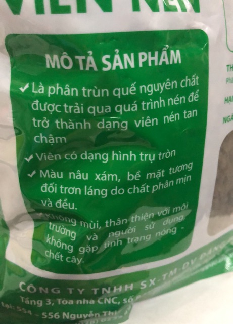 Phân trùn quế viên nén dạng tan chậm 01 kg / Chuyên cho Hoa Lan và cây kiểng ☘️