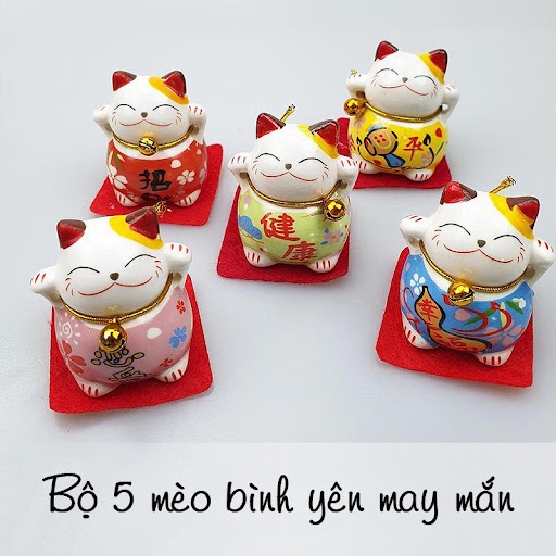5 chú tường mèo Nhật Bản Maneki Neko - luôn mang may mắn và hạnh phúc đến cho mọi nhà