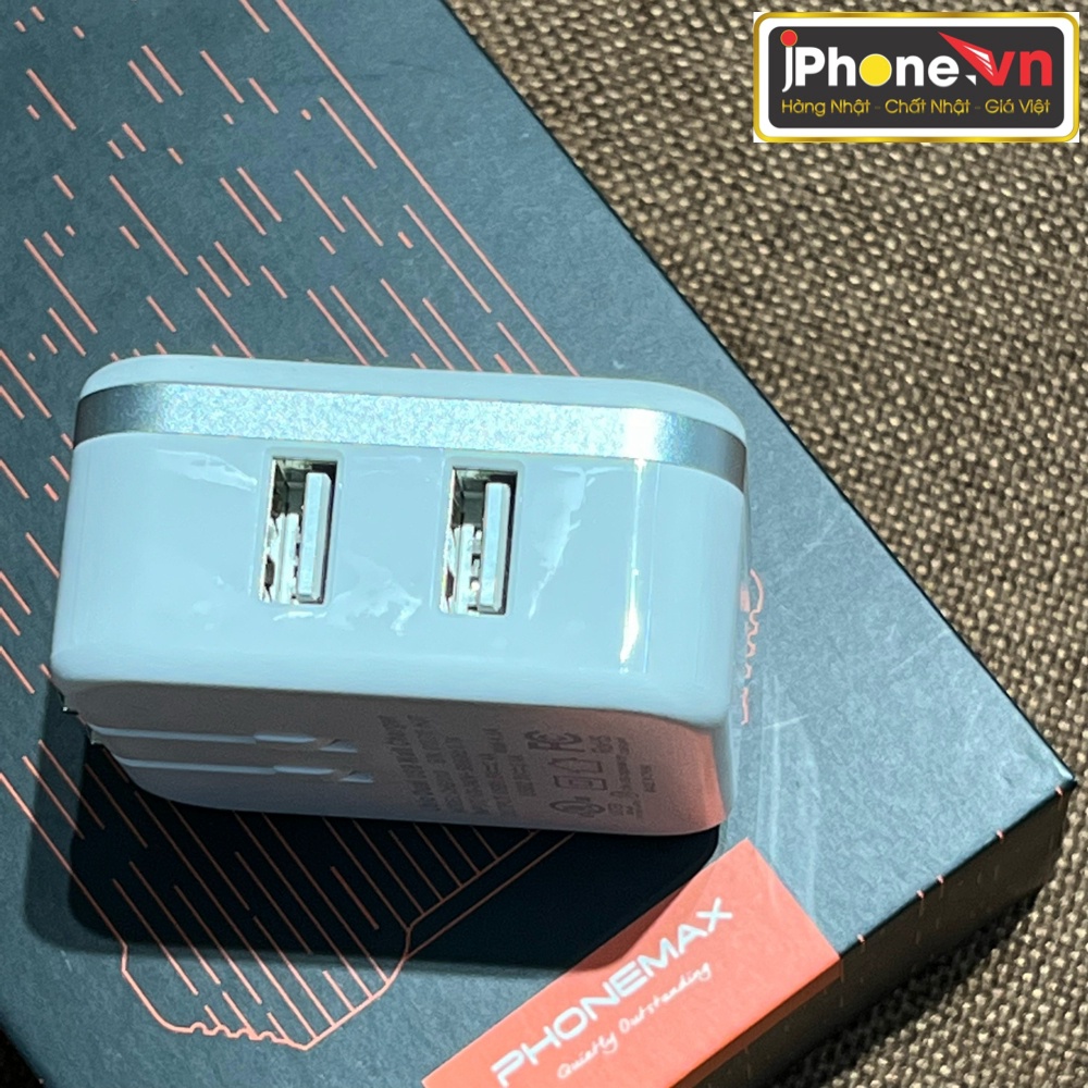 Củ sạc UBIO 2 cổng USB tối đa 5V4.8A