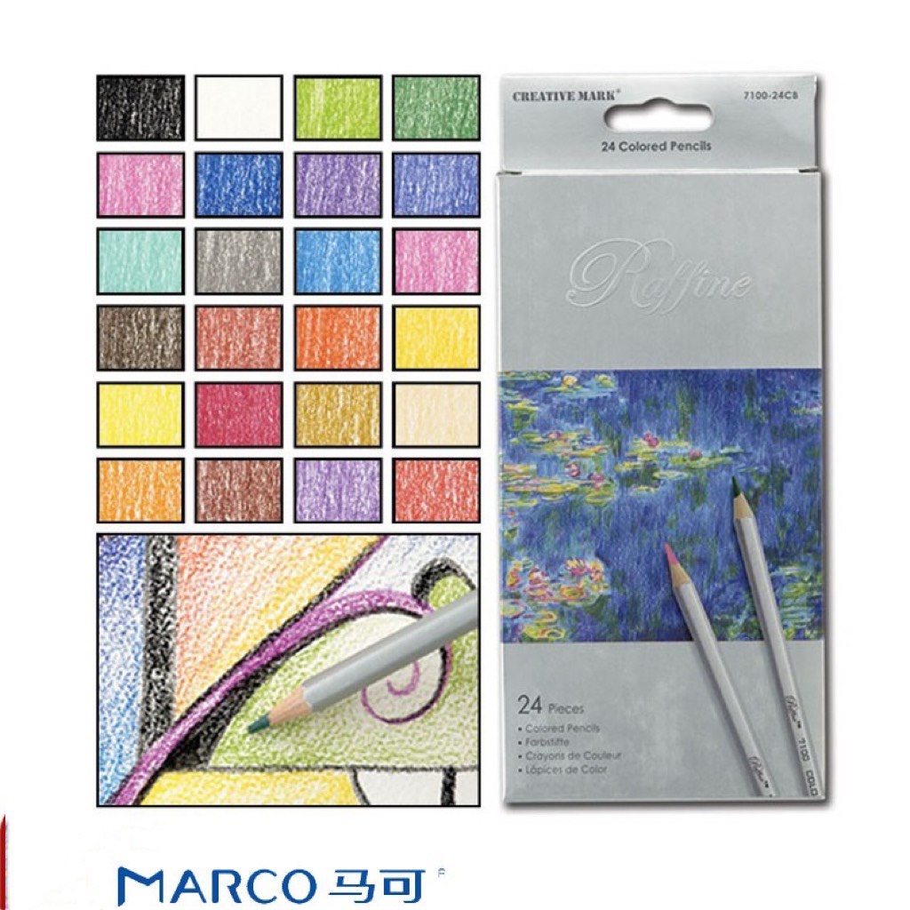 Bộ Chì Màu Khô Hộp giấy MACRO RAFFINE 24/36/48/72 Màu cao cấp