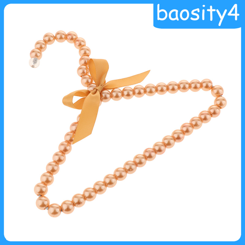 4 Móc Treo Quần Áo Hình Nơ Đính Ngọc Trai Cho Bé Gái