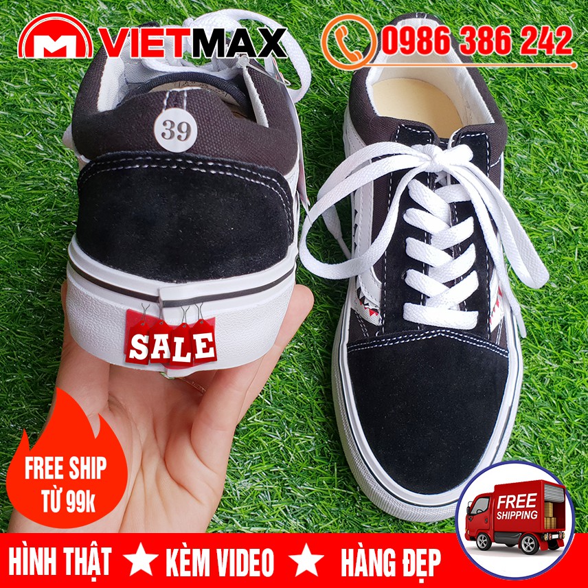 🔥 [HOT] Giày Thể Thao Old Skool Cá Mập Trắng Hàng Sale