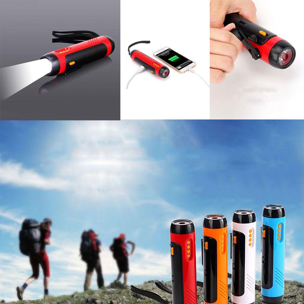 SHOUKEY Hand Crank Radio Outdoor LED Flashlight Multicolor Wireless Bluetooth