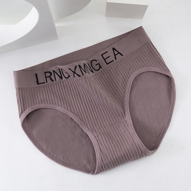 Quần Lót cotton Không Đường May Lưng Vừa Thoáng Khí Thoải Mái Đơn Giản Dành Cho Nữ