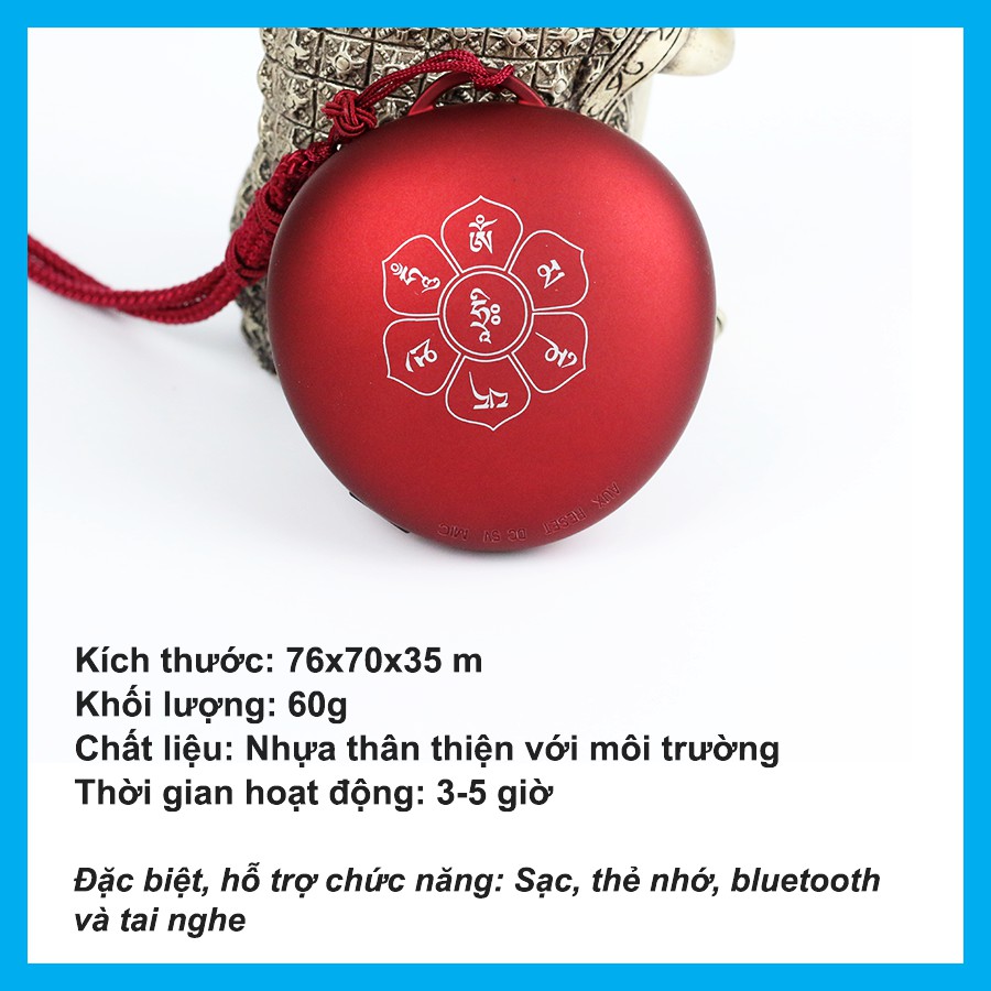 Máy niệm Phật, nghe Pháp có bluetooth cao cấp - Máy tụng kinh có hỗ trợ thẻ nhớ, tai nghe - Hiên Nhà