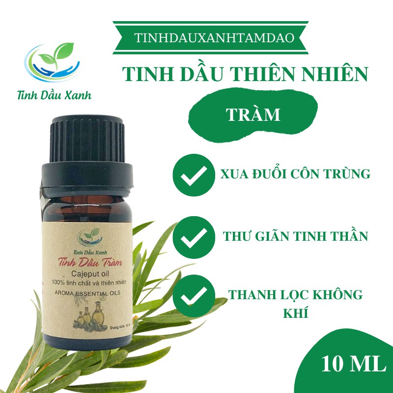 Tinh Dầu Tràm Nguyên Chất 100% Từ Thiên Nhiên (10ml) Giúp Giữ Ấm Cơ Thể Bé, Xua Đuổi Côn Trùng Hiệu Quả