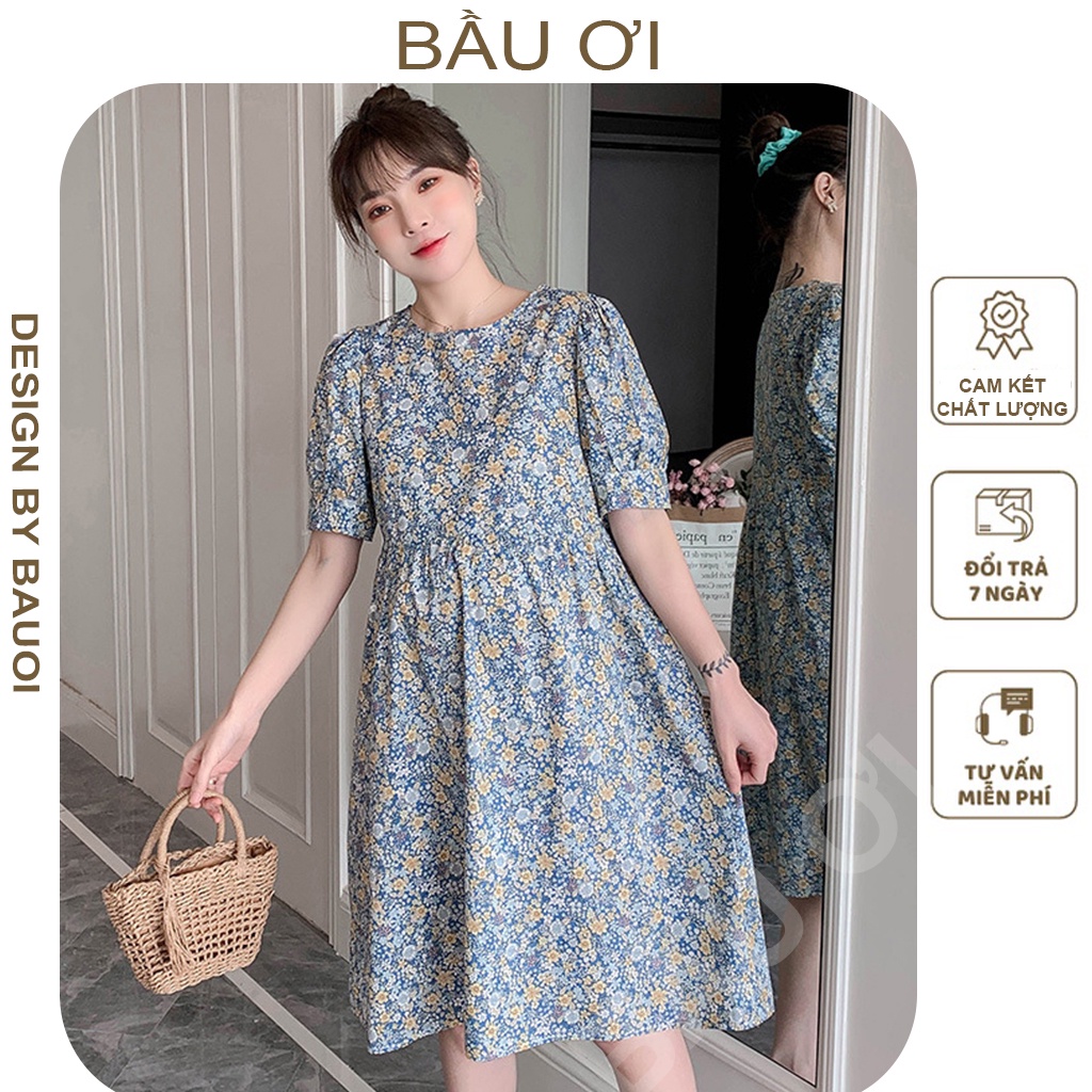 [BAUOI V03] VÁY BẦU CÔNG SỞ HÀNG THIẾT KẾ SANG CHẢNH - ĐẦM BẦU BABYDOLL KIỂU DÁNG HÀN QUỐC