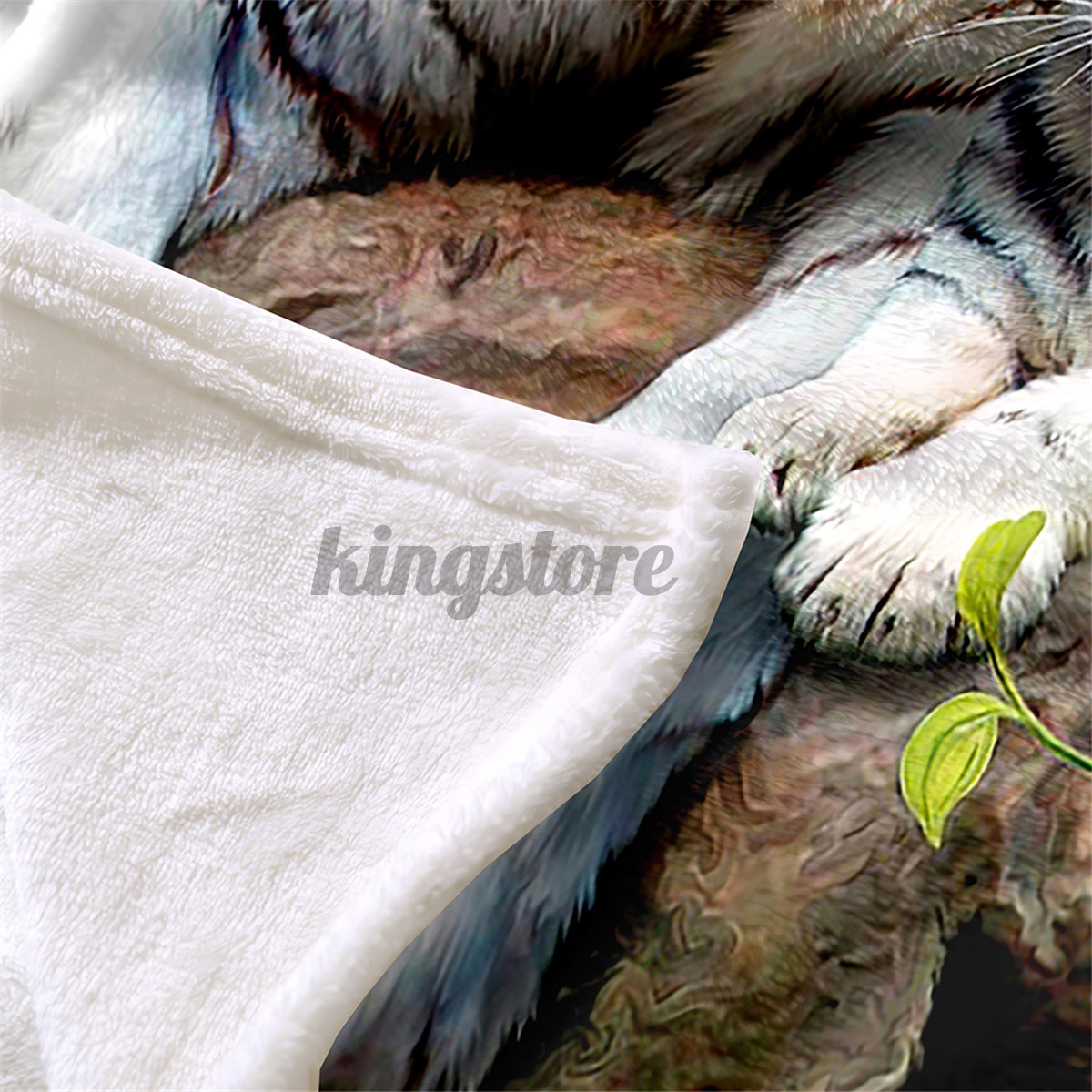 200x150cm Fashion 3D Tiger Printing Plush Fleece Blanket Quilts Bedding Home Office Washable Blanket