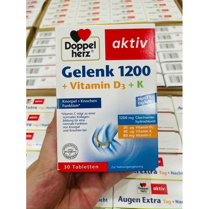Viên xương khớp Gelenk ⚡ CAO CẤP ⚡ Viên uống bổ  xương khớp Gelenk 1200 Doppel- herz [ Đủ Bill mẫu mới ]