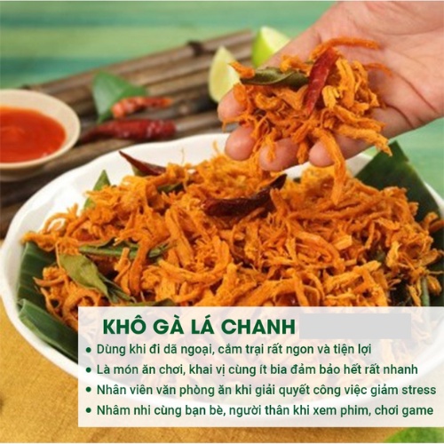 Ăn vặt Hà Nội Việt Nam gà khô lá chanh 300g - 500g thơn ngon đảm bảo ATTP - Orgafoods | WebRaoVat - webraovat.net.vn