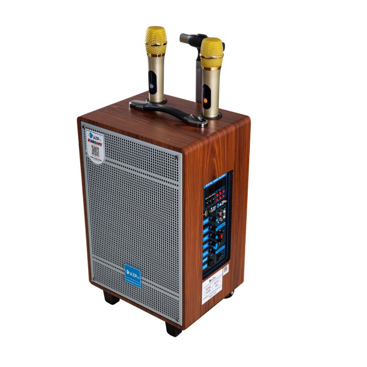 Loa kéo chính hãng AZPRO,AZ-308,Bass 20-3 đường tiếng thùng gỗ cao cấp,tặng 2 mic không dây vỏ kim loại hút âm