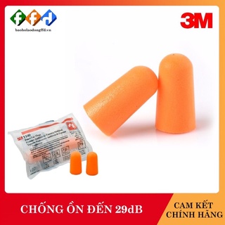 01 đôi 3M 1100- NÚt bịt TAI CHỐNG ỒN, CÁCH ÂM KHÔNG DÂY LOẠI 1100