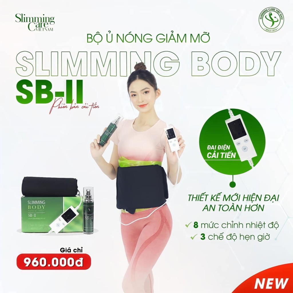 Bộ Quấn Nóng Thải Mỡ Bụng Slimming Body SB II eo thon dáng đẹp